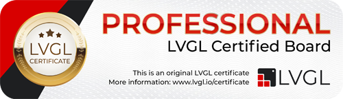 Professional LVGL certificate for Riverdi STM32 Embedded 7.0 display