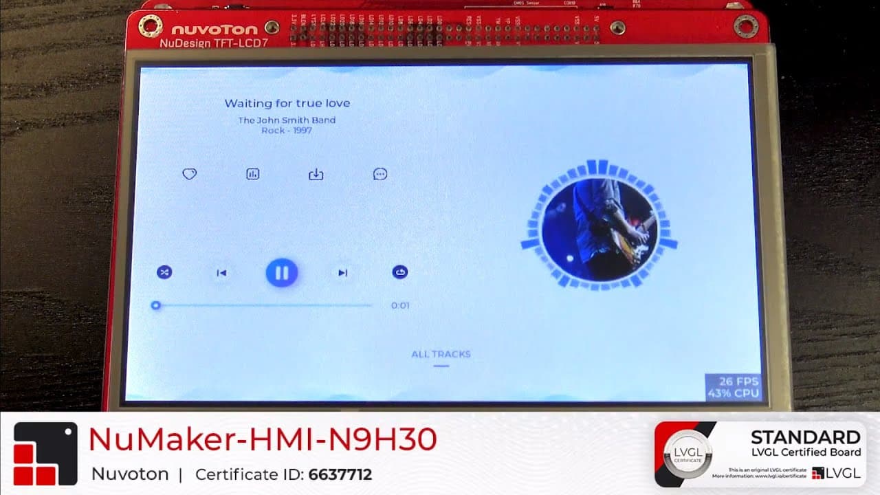 NuMaker-HMI-N9H30 LVGL Demo