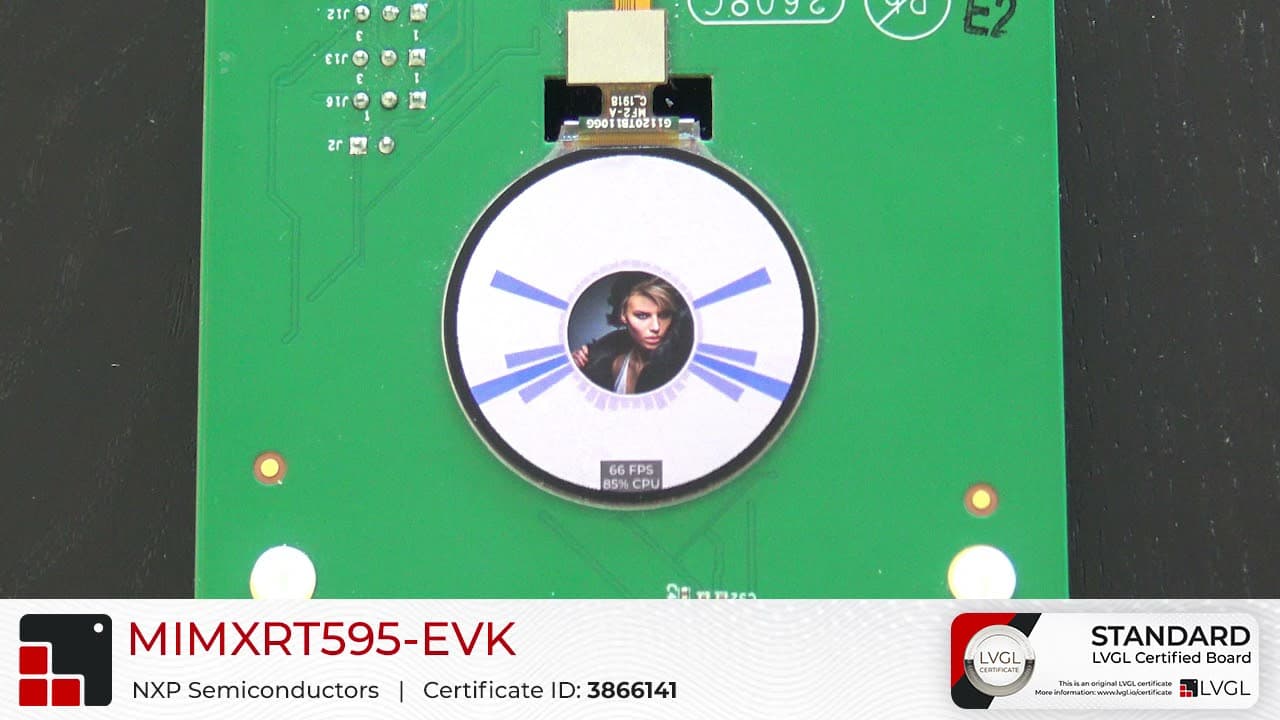 NXP i.MX RT595 EVK LVGL Demo