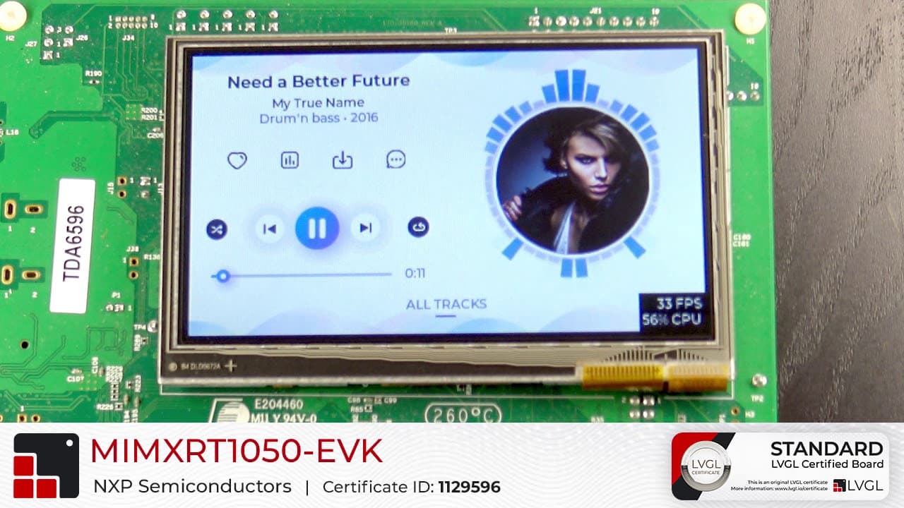 NXP i.MX RT1050 EVK LVGL 演示