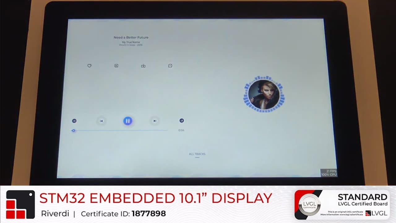 Riverdi STM32 Embedded 10.1 Display LVGL Demo