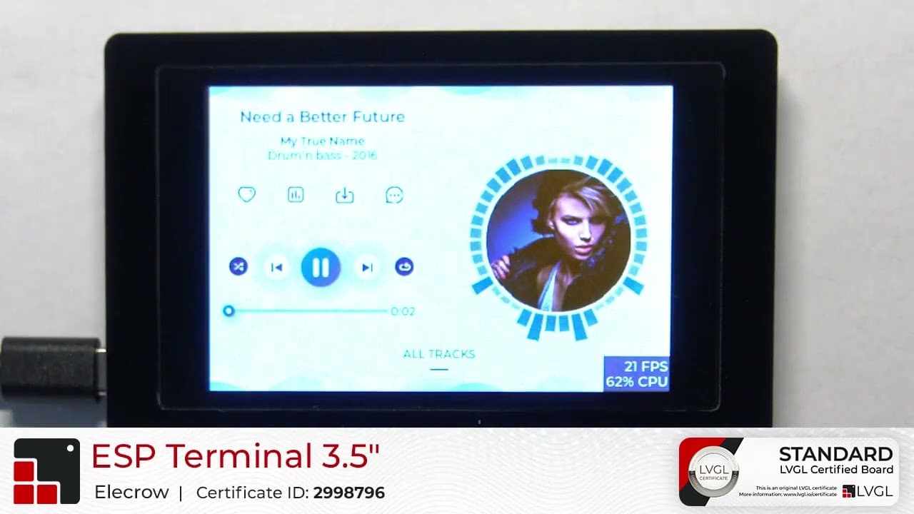 Elecrow ESP Terminal 3.5 英寸 LVGL 演示