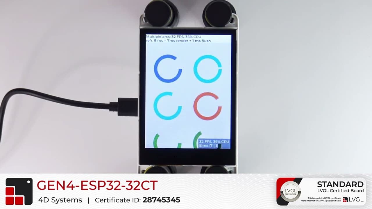 4D Systems gen4-ESP32-32CT LVGL Demo