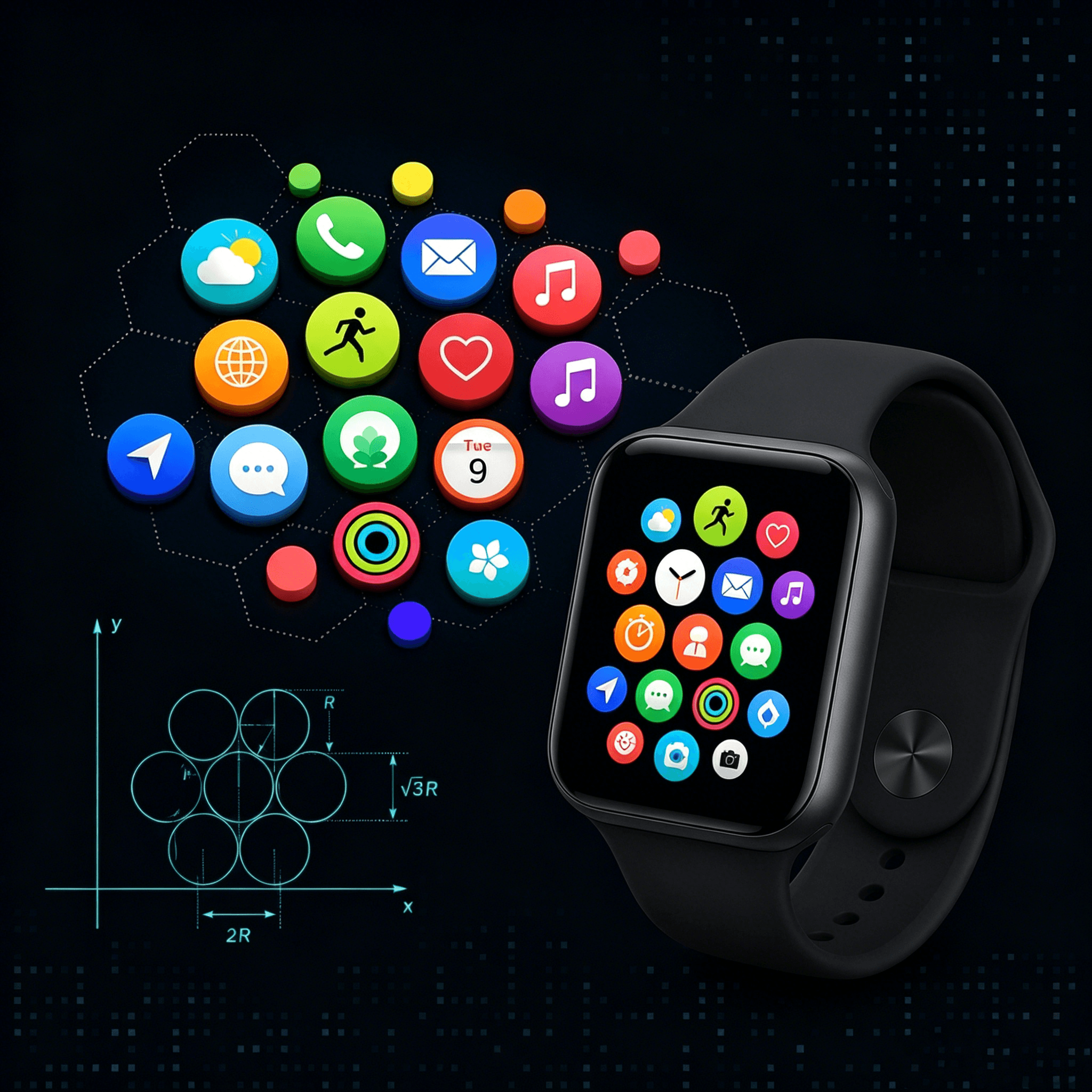 Recreating the Apple Watch Bubble Component in LVGL