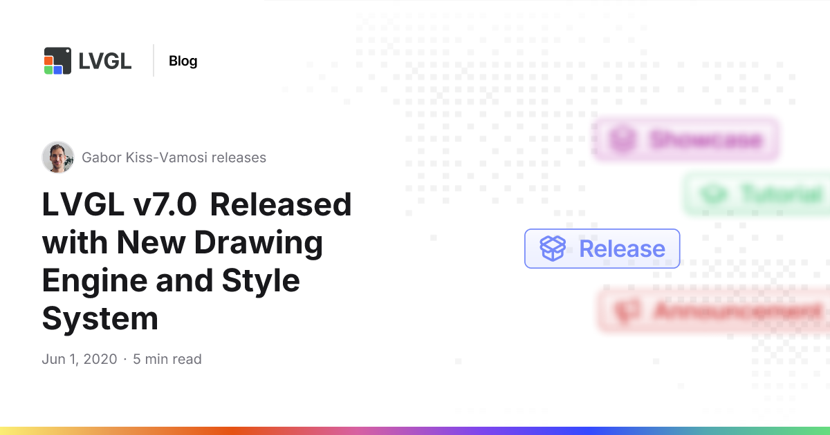 LVGL v7.0 Released with New Drawing Engine and Style System | Blog