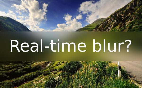 Partial blur effect demonstration