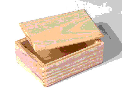 8-bit image without dithering showing visible color bands