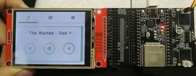 Audio player example on ESP32 with LVGL