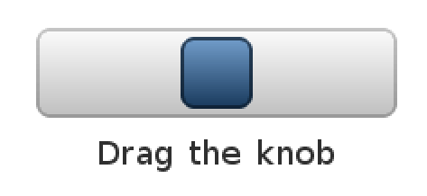 Button with constrained horizontal dragging and snap-back animation