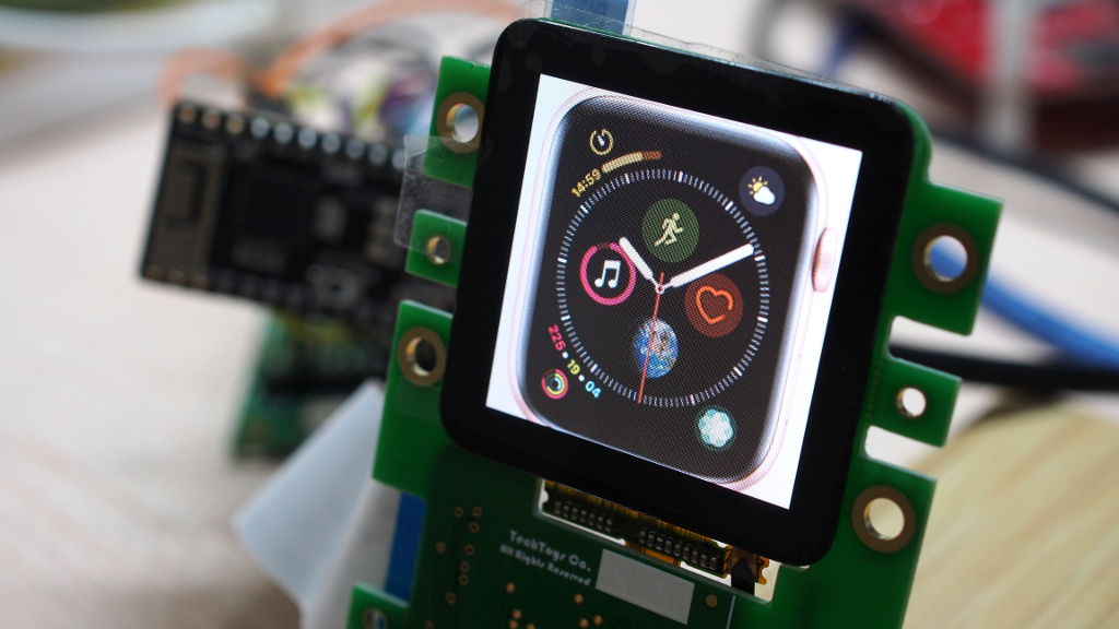 显示 Apple Watch 界面的屏幕