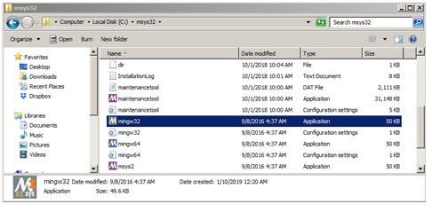 mingw32 文件夹结构