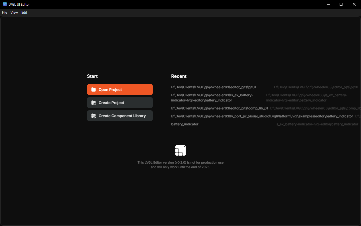 |lvglpro| Opening User Interface