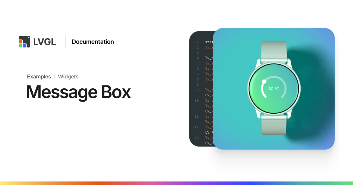 Message Box | LVGL Open