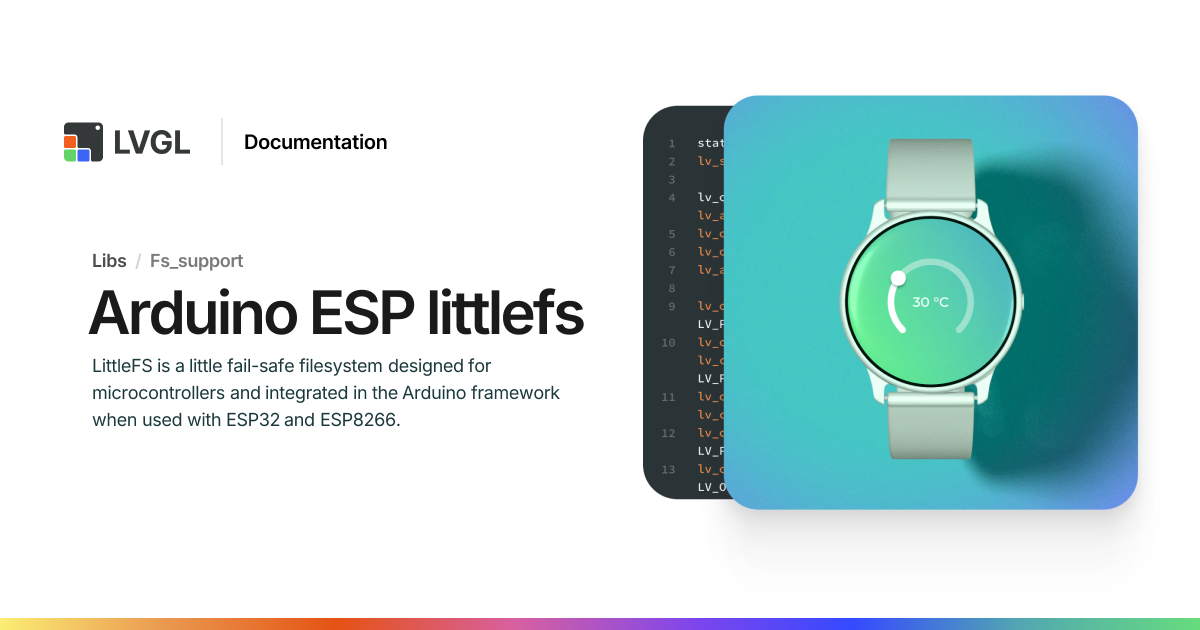 Arduino ESP littlefs | LVGL Open