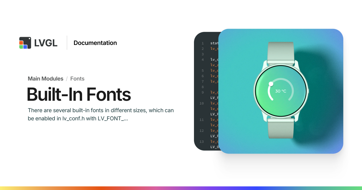 Built-In Fonts | LVGL Open