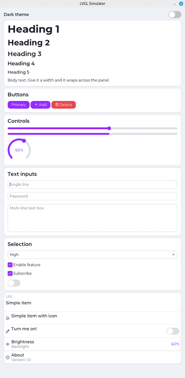 A project preloaded with ready-made components