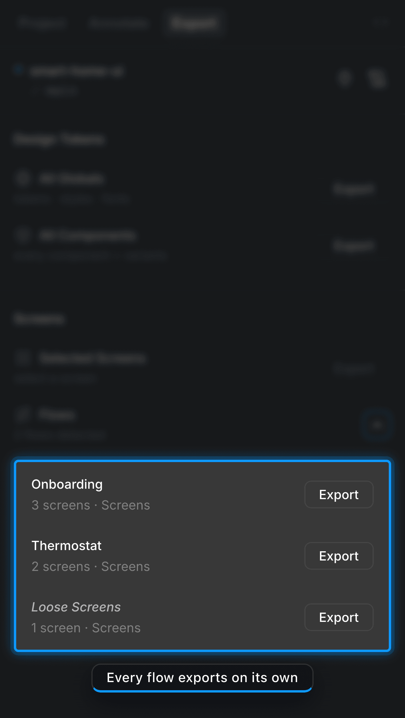 The Flows panel expanded with detected flows