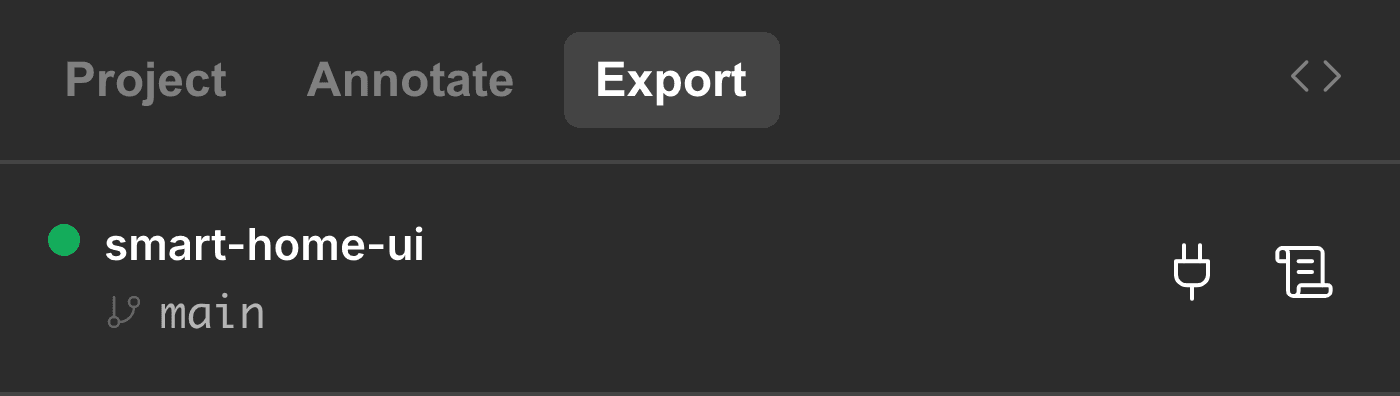 The LVGL Flow plugin header: the mode toggle on top, project identity and tools below