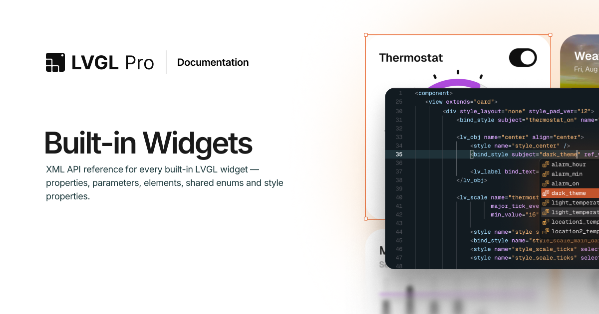Built-in Widgets | LVGL Pro