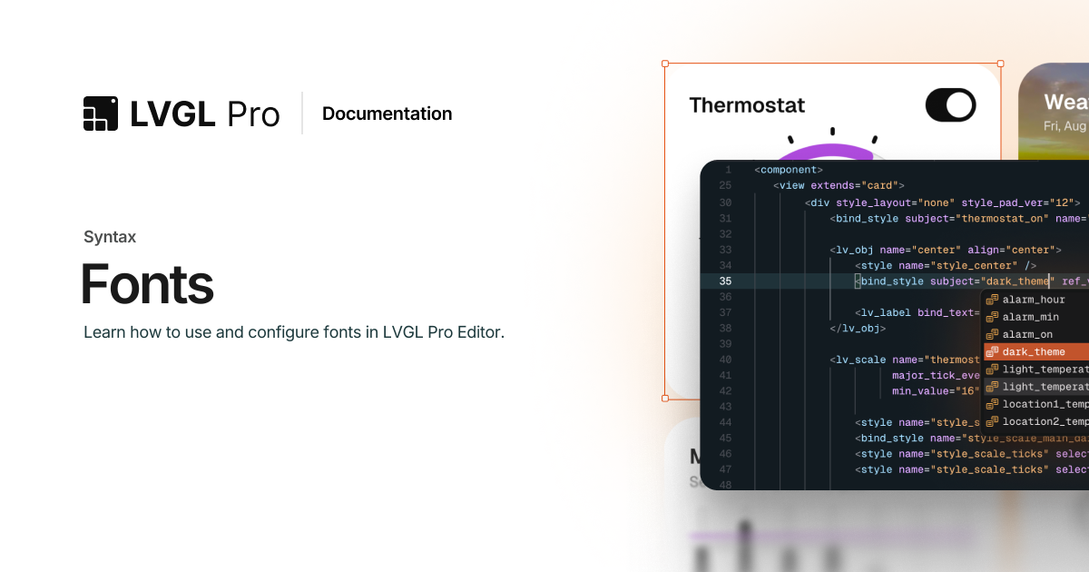 Fonts | LVGL Pro